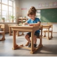 thumbnail image 3 of Pupitre Infantil Mesa Banco Madera Reforzadoniño niño, 3 of 3