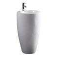 thumbnail image 2 of Fine Fixtures Island Pedestal, Elegant One Piece Pedestal Sink, Vitreous China, 2 of 8