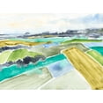 thumbnail image 2 of Goldberger, Jennifer 14x12 White Modern Wood Framed Museum Art Print Titled - Watercolor Field I, 2 of 4