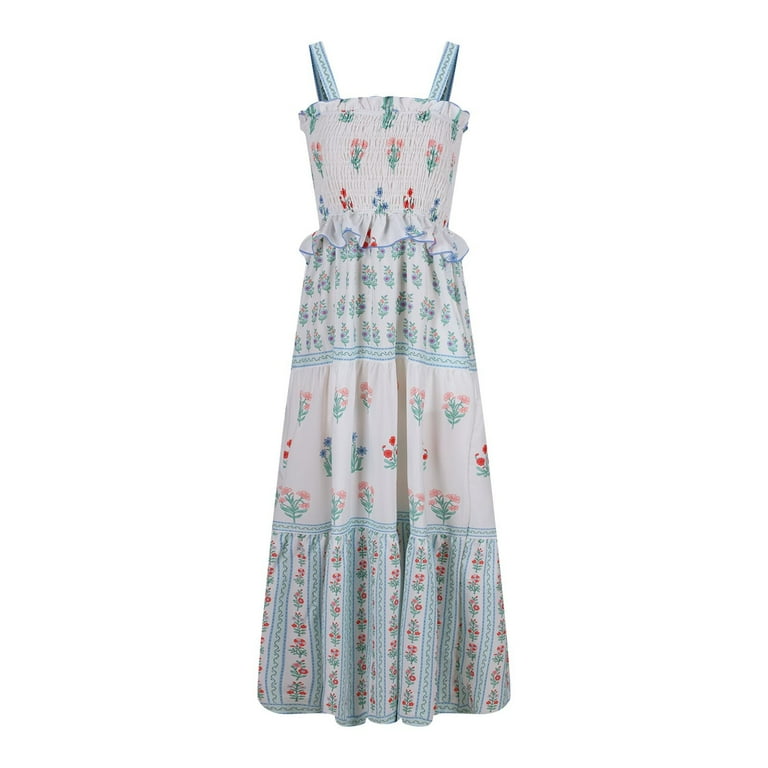 miqiqism Women Y2k Graphic Midi Dress Teen Girls Cute A Line Graffiti Print  Long Cami Dress Juniors Flowy Ruffle Sundress Vintage Clubwear,White,Medium  - Walmart.com
