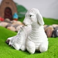 thumbnail image 4 of Ltdhehe Figurines de Moutons Mignonnes Réalistes en Résine d'Agneau Blanc Décoration Jardin Patio Extérieur, 4 of 5