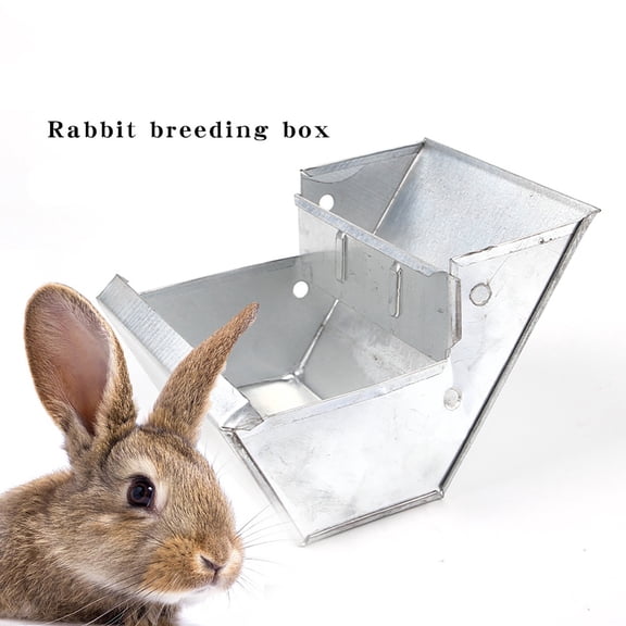 Sturdy Metal Rabbit Feeder,for Small Animals Including Hedgehog and Guinea Pig, Silver Iron Food Dispenser Supporting Natural Feeding Posture, for Efficient Pet Feeding and Breeding Farm Use