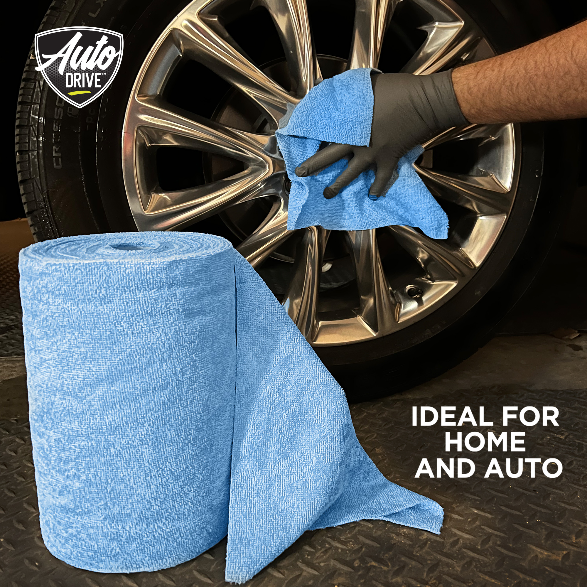 Auto Drive Tear Away Microfiber Towels on a Roll, 75 Pack photo 7