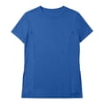 thumbnail image 6 of WAGUTH Women's Maternity T-Shirt Side Zip Nursing Short Sleeve Breastfeeding Tops Loose Stretch Casual Tunic Blouses for Pregnancy Moms,Blue,M, 6 of 8