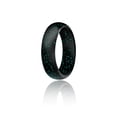 thumbnail image 1 of Alianza Boda ROQ Silicona Estilo Cúpula Negro Turquesa Brillante Anillo 8 mm, 1 of 2