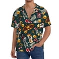 thumbnail image 2 of Ratiio Vintage Casino Chips Print Mens Casual Short Sleeve Shirts Button Down Textured Shirts Summer Beach Shirt with Pocket Men's Casual Short-sleeved Shirt, 2 of 5