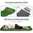 thumbnail image 4 of Sleeping Pad with Pillow Ultralight, 77”*23.6”*2.4” Inflatable Camp Sleeping Mat for Adult, Green, 4 of 7