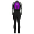 thumbnail image 5 of YONGHS Girls Sparkle 2Pcs Dance Outfits Sheer Mesh Long Sleeve Gymnastics Leotards with Leggings Purple 14, 5 of 6
