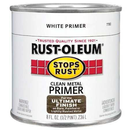 Rustoleum  Stops Rust 7780-730 1/2 Pint White Primer Stops Rust Clean Metal