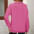 thumbnail image 5 of HUPOM Sweatshirt Women Round Neckline Zipper Cocktail & Party Hoodie Blazer Walking Hot Pink 2XL, 5 of 5
