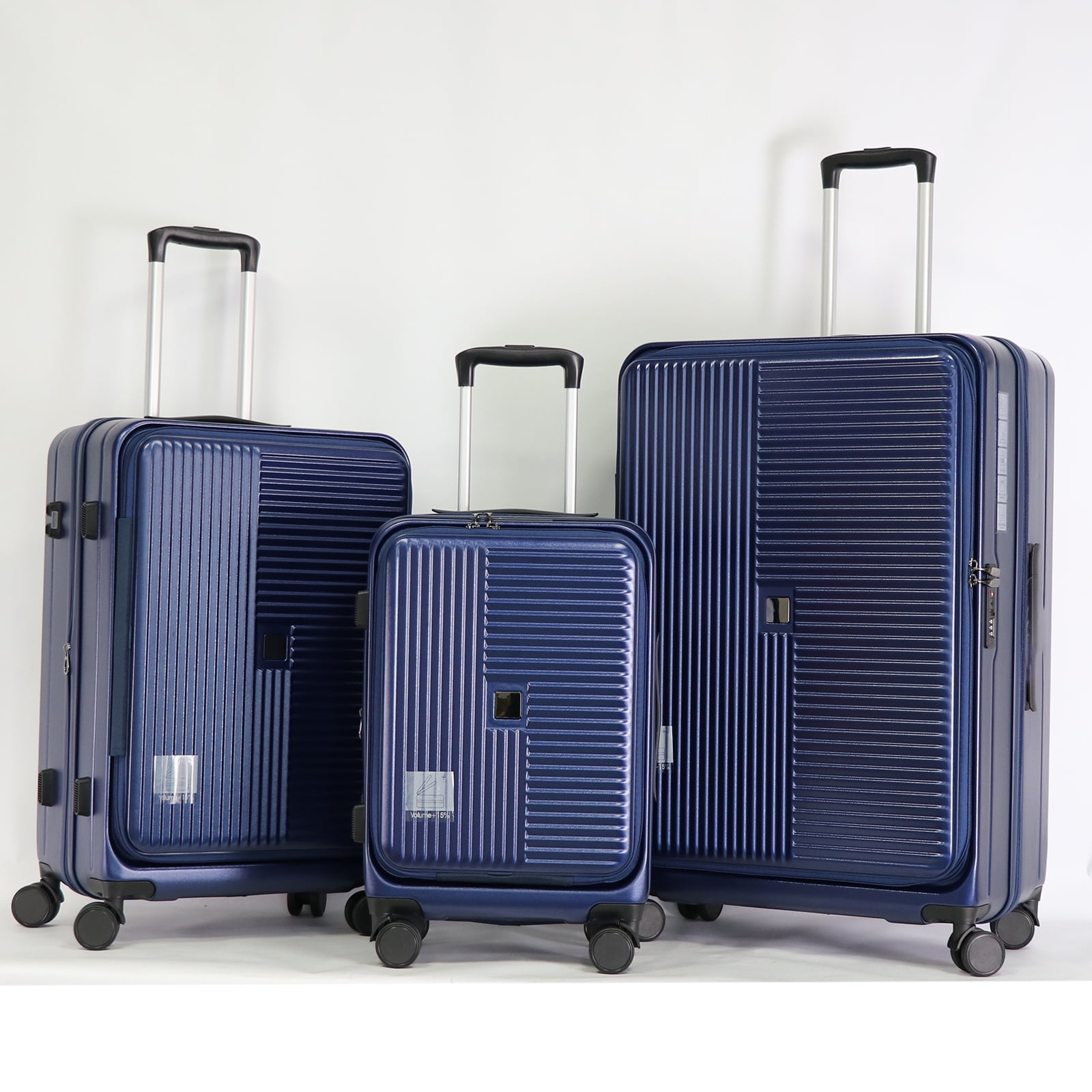 imerelez Hard Shell Suitcases With Wheels,Carry On Luggage Airline Approved With Aluminum Frame, Travel Suitcase 3 Packs