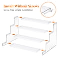 thumbnail image 2 of Lifewit 4 Tier Clear Display Risers Stand, Plastic Risers for Display, Plastic Organizers for Figures, Cupcake, Perfume, Dessert, Desktop Display Stand for Organize and Decoration (12inch, 3pack), 2 of 7