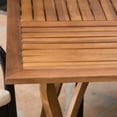 thumbnail image 2 of Caraga 7-Piece Outdoor Wicker and Acacia Wood Dining Set with Cushions, Multi-Brown, Cream, 2 of 9