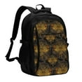 thumbnail image 1 of Easygdp Gold Dragonfly Mandala Mochila para Laptop de Viaje con Puerto USB, Mochila para Laptop con Puerto de Carga USB para Mujeres y Hombres, 1 of 7