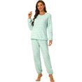 thumbnail image 1 of Pijama De Franela Lindo Impreso Manga Larga Top Y Pantalones Para Dormir Ropa De Dormir Suave Conjuntos Invierno Para Mujeres Corazón Azul XXL, 1 of 6