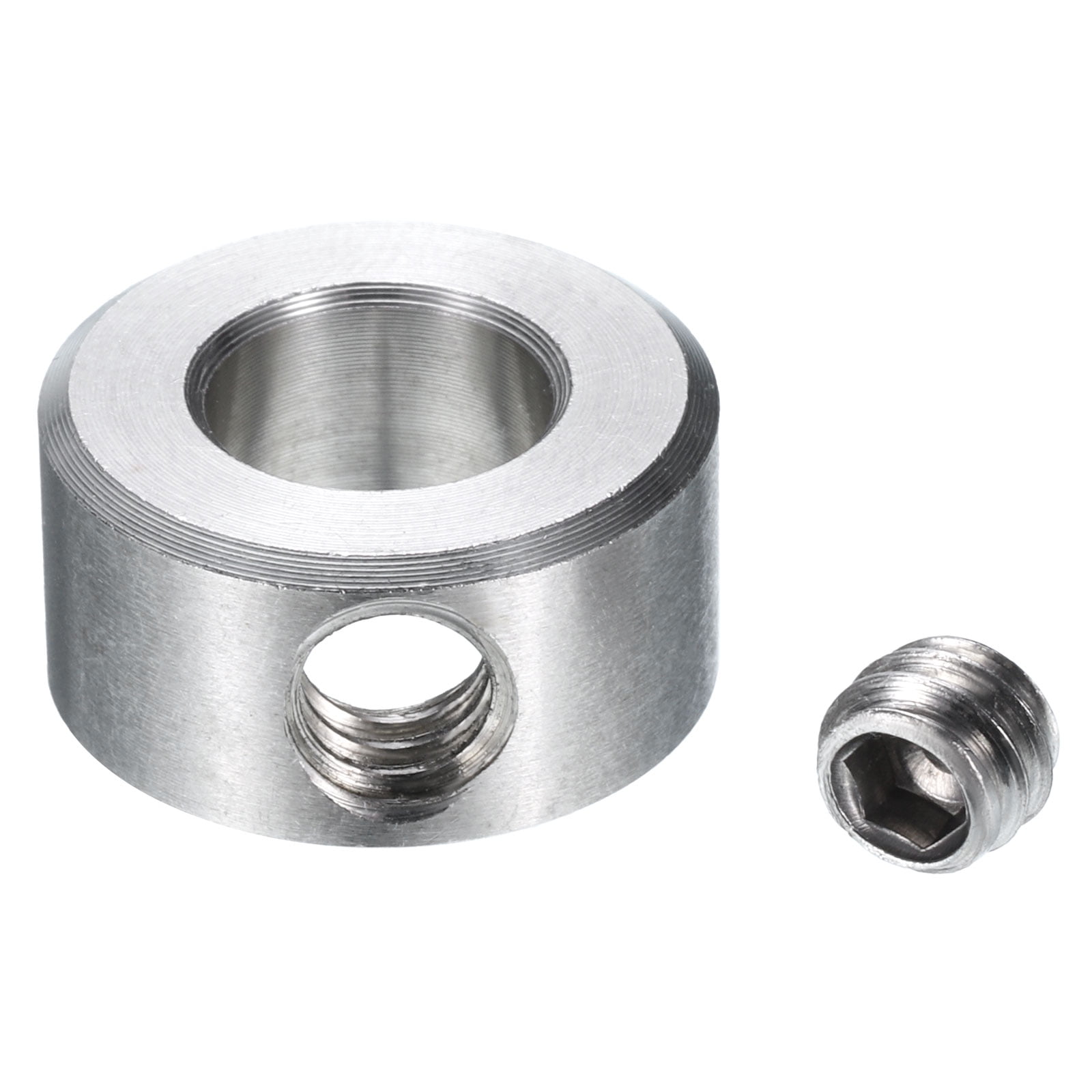8 Pack Set Screw Collars 3/8" Bore 304 Stainless Steel Shaft Collars, 3/4" OD, 3/8" Width Axle Collar Clamp