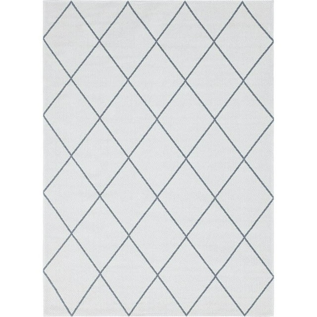 Unique Loom Decatur Geometric Trellis Area Rug 7' 5 x 10' Rectangle Ivory/Gray