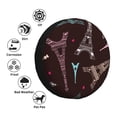 thumbnail image 4 of Sikiie Eiffel Tower PVC Leather Spare Tire Wheel Cover Spare Tire Cover, for Car Truck SUV Camper Trailer Universal Fit(14-17in)-17 inch, 4 of 6