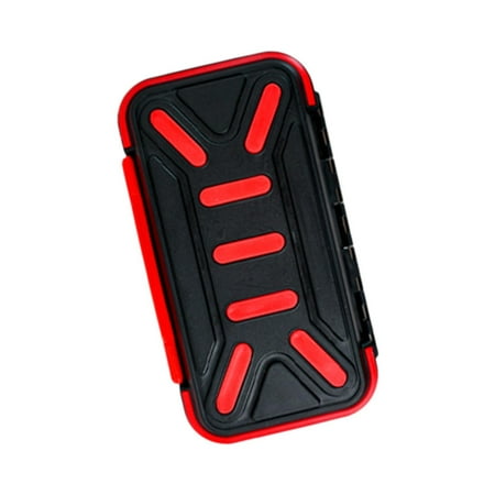 Miulika Tackle Box Container Men Accessories Multifunctional Waterproof Sports Lightweight Storage Box Case Black Red S