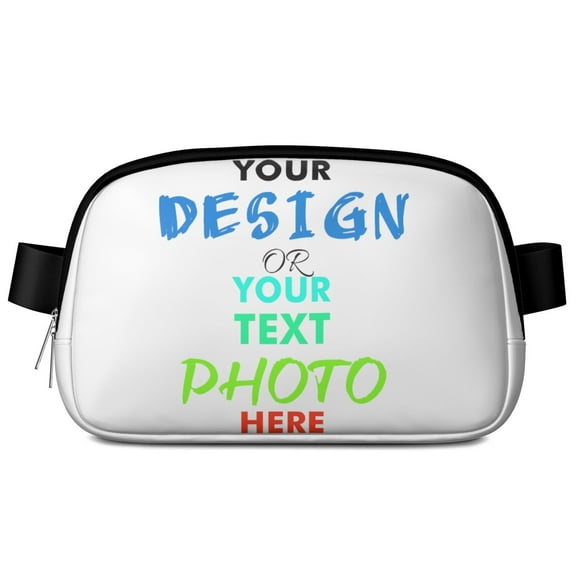 Custom Mini Belt Bag for Women Men, Personalized Nylon Small Fanny Pack Stylish Crossbody Bags Gym Waist Pack with Adjustable Strap for Traveling