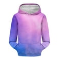 thumbnail image 6 of YunPes Girls Sweatshirt Winter Tie Dye Retro Print Sweatshirt Long Sleeve Comfortable Cute Sweatshirt Boys Clothes Size 12-14 Youth, 6 of 7