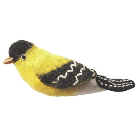 Felt Bird Garden Ornament Goldfinch Wild Woolies