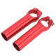 thumbnail image 3 of Tapas de extremo livianas para bicicletas de carretera y montaña Puños de manillar de bicicleta de aluminio rojo 7075, 3 of 8