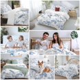 thumbnail image 6 of White Blue Spring Floral Bedding 3 Piece Duvet Cover Set California King, Summer Birds Botanical Soft Microfiber Comforter Cover with Zipper Closure & Pillowcases, Wrinkle & FadeResistant Quilt Cover, 6 of 9