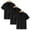 Black, variant on Teens 3-Pack School Uniform Blouse Button Down Collar Short Sleeve Tops Boys Girls Summer Athletic Shirts 3-16 Years