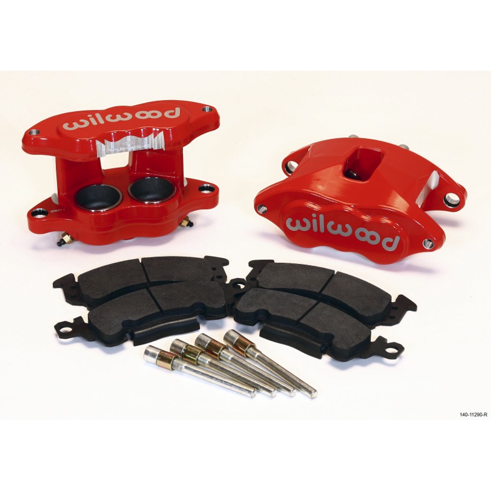 Wilwood D52 Front Caliper Kit Red 2.00 / 2.00in Piston 1.28in Rotor