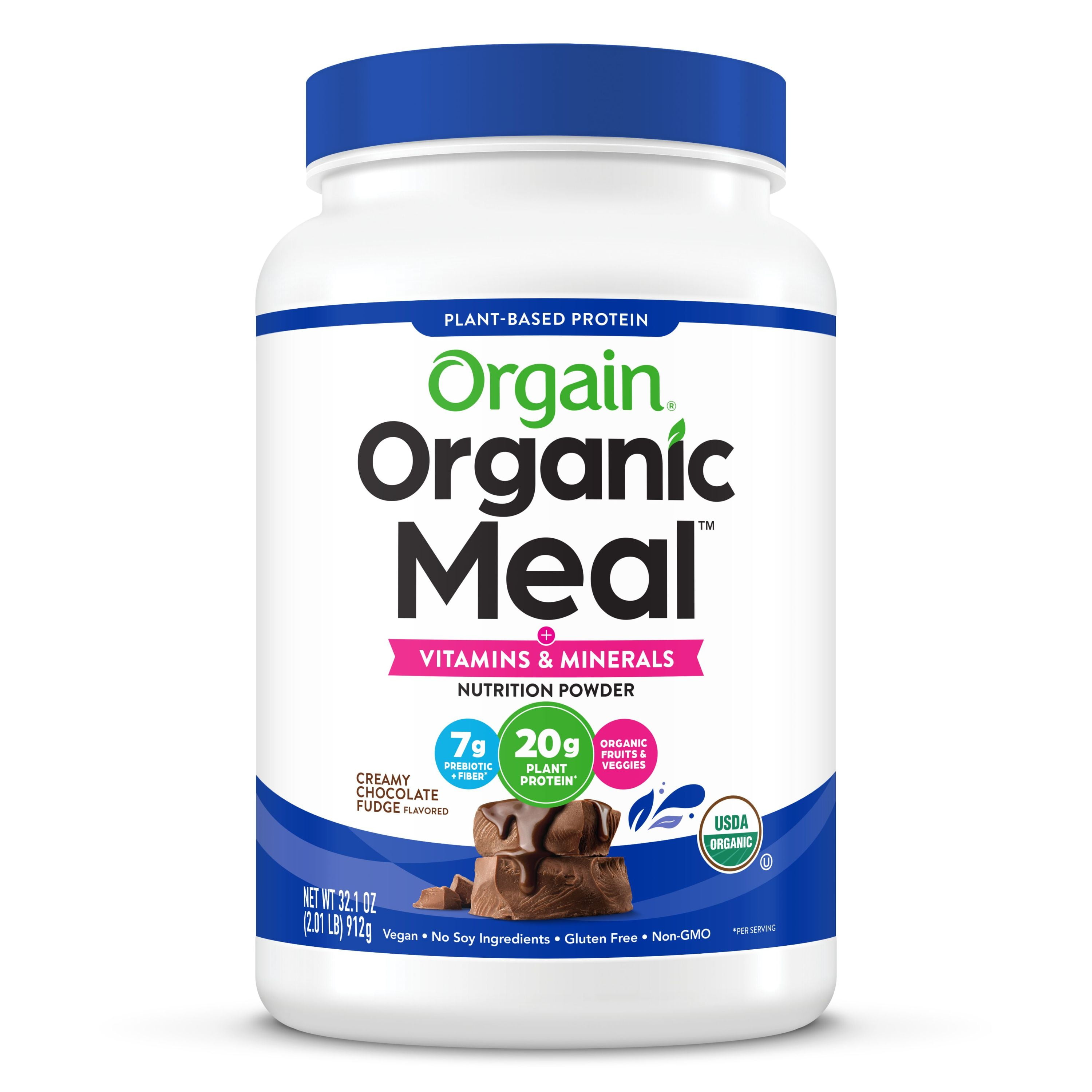 Orgain Organic Meal Powder, Creamy Chocolate Fudge, 20g Protein, 2.01