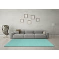 thumbnail image 3 of Ahgly Company Indoor Rectangle Solid Light Blue Modern Area Rugs, 7' x 10', 3 of 4