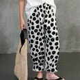 thumbnail image 2 of Diufon Lounge Pants for Girls Trendy Polka Dot Prints Pants Elastic Waist Drawstring Trousers, 2 of 4