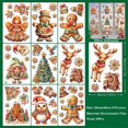 thumbnail image 1 of Juego de pegatinas de decoración navideña para ventana, calcomanías de pared de vidrio, dibujos animados de Papá Noel, copo de nieve para decoración del hogar, 2024, 2023, 1 of 4