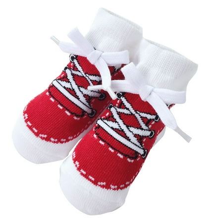 

QUSENLON Baby Toddler Shoes Boys Girls Infant First Walker Children Soft Sports Shoes Type Sock with Shoelace Anti-slip Booties