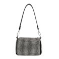 thumbnail image 1 of Fashion Coin Purse Chain Shoulder Bag Large Capacity Diamonds Mobile Phone Bag Female Rhinestone Handbag PU Leather Handbag Women Shoulder Bag Small Square Bag WHITE, 1 of 1