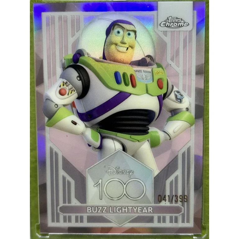 その他 topps chrome disney100 BUZZ LIGHT YEAR Buzz LightYear DISNEY 100 PINK REFRACTOR # /399 Toy Story CARD