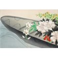 thumbnail image 2 of Sekka, Kamisaka 24x17 White Modern Wood Framed Museum Art Print Titled - Flower boat from Momoyogusa, 2 of 4