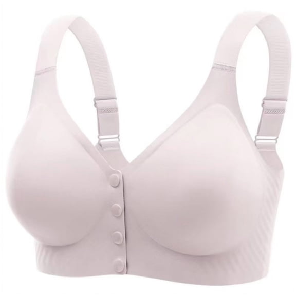 Front Button Wireless Bras for Women Plus Size, Soft Support Sleeveless Comfortable Daily Underwear