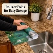 Sink Out Of Sight® Adjustable Flow-Through Mesh Kitchen Sink Cover ,20 x 30, Sunshine Stream