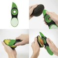 thumbnail image 4 of Coupe-avocat, coupe-avocat 3 en 1 coupe-fruits verts coupe-cuisine éplucheur de fruits pour économiseur d'avocat frais dans la cuisine domestique, 4 of 5