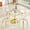 Gold,Transparent, variant on ExtraLco 5 Piece Glass Dining Table Set for 4, Tempered Glass Kitchen Table with PU Leather Chairs and Gold Metal Frame for Dining Room