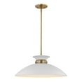 thumbnail image 5 of Nuvo Lighting Perkins 1 Light Medium Pendant Matte White with Burnished Brass, 5 of 5