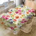 thumbnail image 6 of SATRINO Spring Tablecloth 55×32 Inch Rectangular, Floral Flowers Watercolor Washable Table Cover for Party Picnic Dinner Decor, 6 of 7
