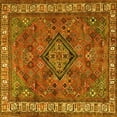 thumbnail image 1 of Ahgly Company Machine Washable Indoor Square Persian Yellow Traditional Area Rugs, 7' Square, 1 of 4