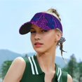 thumbnail image 5 of ZICANCN Sun Visors Hat for Women and Men, Round Mandala Purple Floral Beach Hats, Sports Hat for Golf Tennis Running, 5 of 5