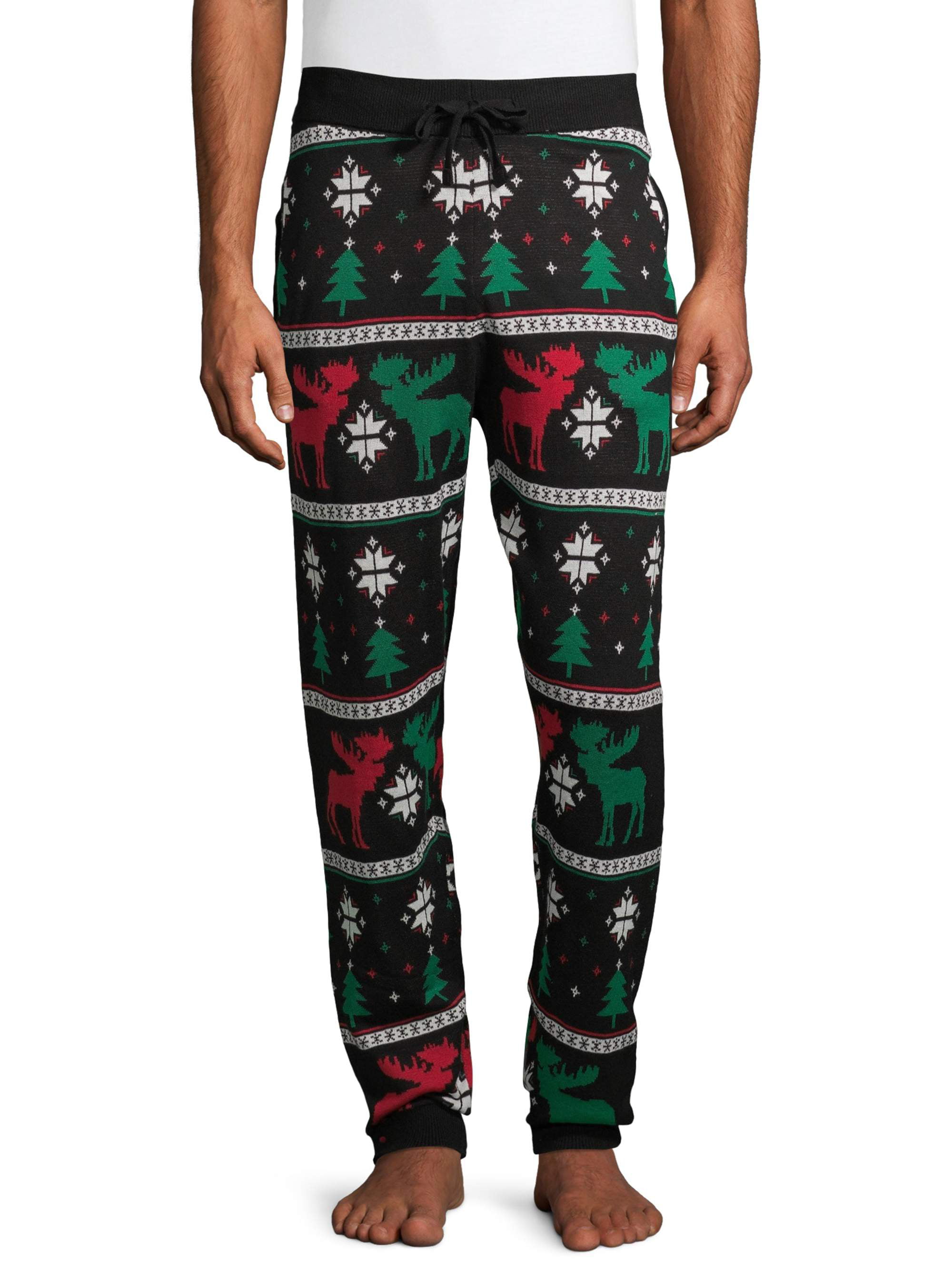 Holiday Time Men's Christmas Sweater Knit Jogger Pants - Walmart.com