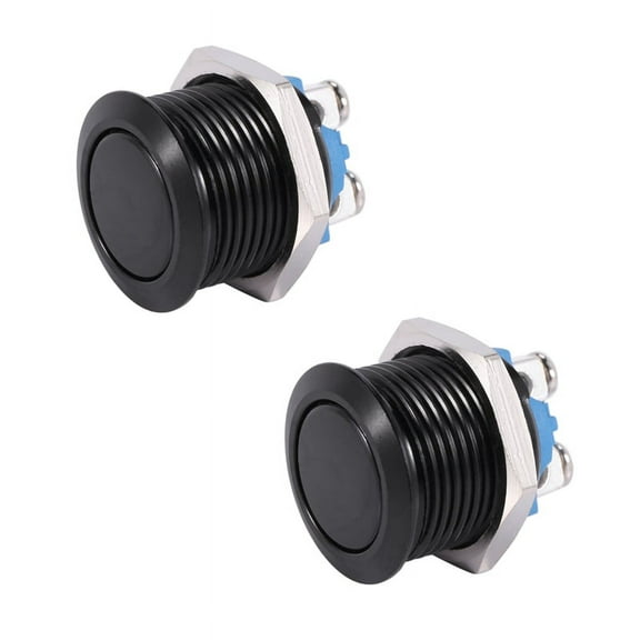 2X Horn Switch Horn Button Push Button Switch For Car 16mm 12V
