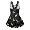 thumbnail image 2 of COEQINE Girls One Piece Tankini Swimsuit with Full Coverage Skirt and Inner Brief, Soft Scoop Neck Swimwear, Secure Fit Comfortable Bathing Suit for 8-9 Years, Black Honeycomb Bee Print, 2 of 8