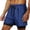 Dark Blue, variant on WIZUTIZ Mens Swim Trunks 5 inch Beach Shorts with Compression Liner Quick Dry Bathing Suits No-Chafing Board Short